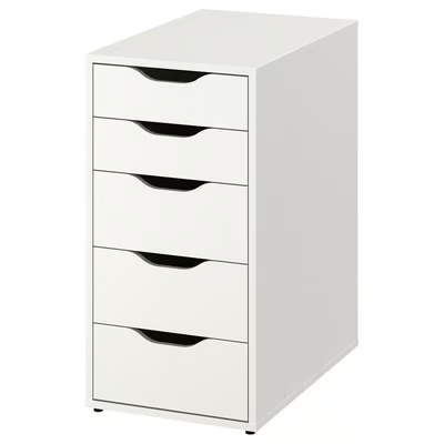 LAGKAPTEN / ALEX Desk, white stained oak effect / white, 120x60cm