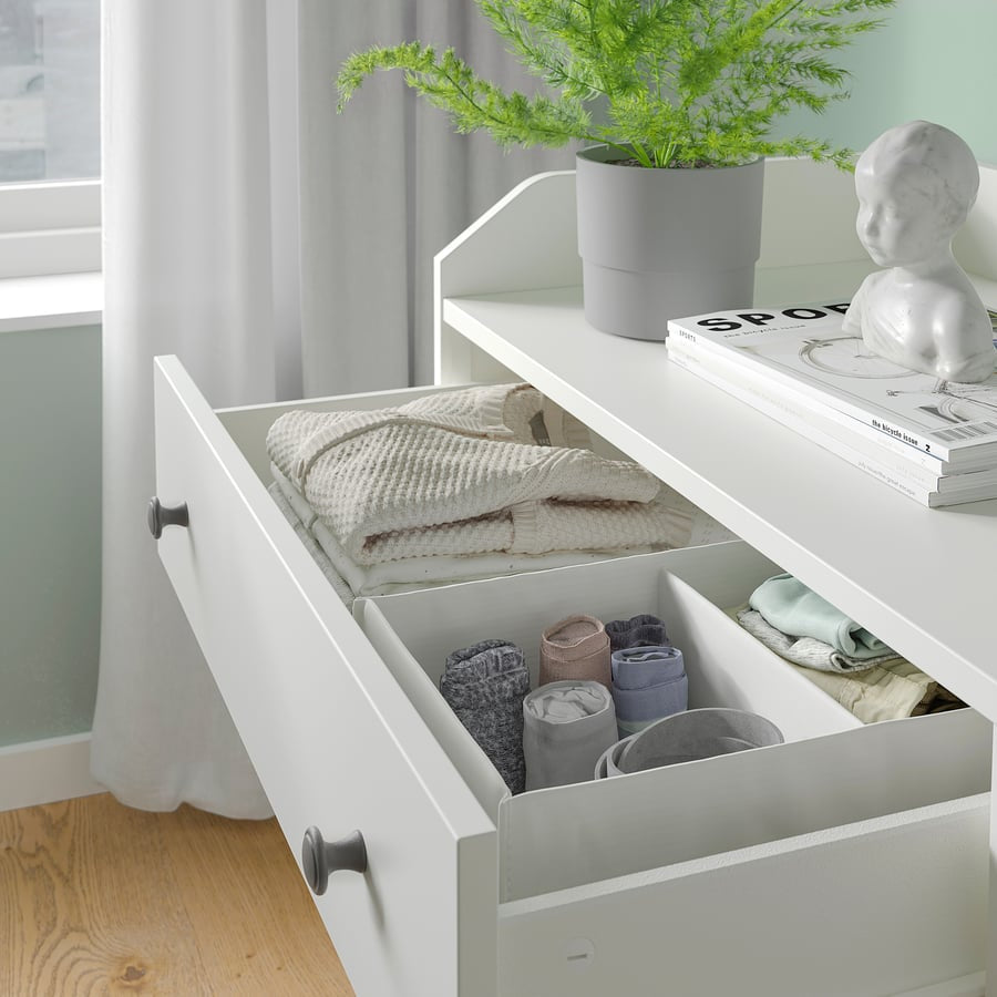 HAUGA
Chest of 6 drawers, beige, 138x46x84 cm [PREORDER]