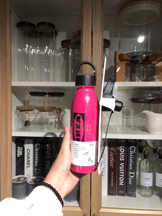 IKEA FASTSATT/AURTIENDE water bottle,Hot Pink,0.5L