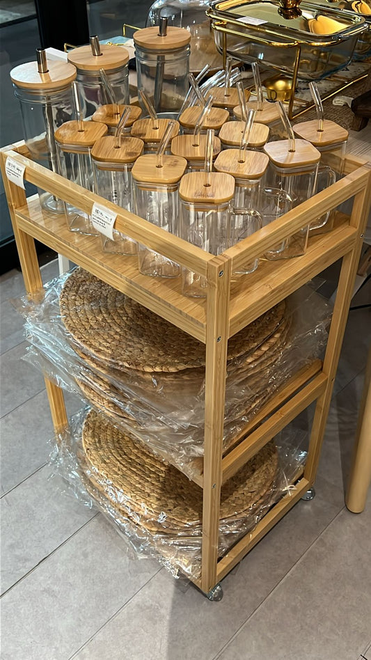 IKEA RÅGRUND Trolley, bamboo, 42x33x76 cm