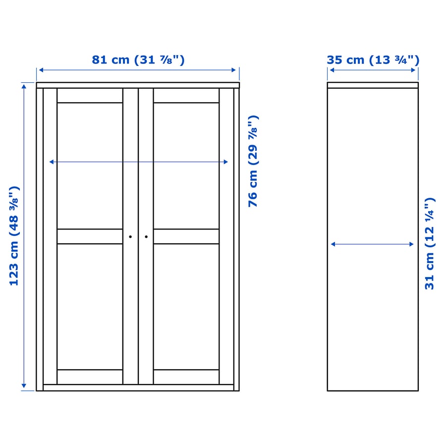 HAVSTA
Glass-door cabinet, white, 81x35x123 cm [PREORDER]