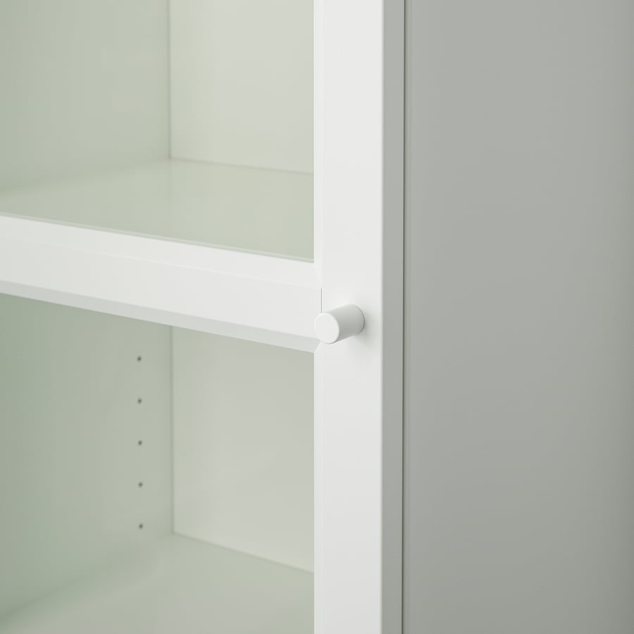 OXBERG Full glass door, white, 40x192 cm