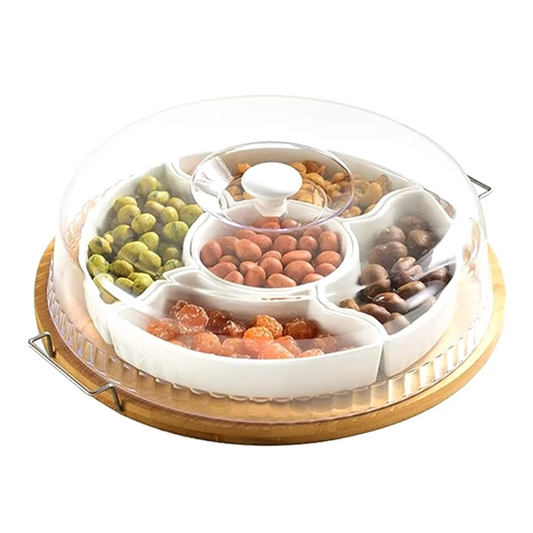 KÜTILAPAM japanese serving platter, ceramic/wood, 32.5 x 29 cm