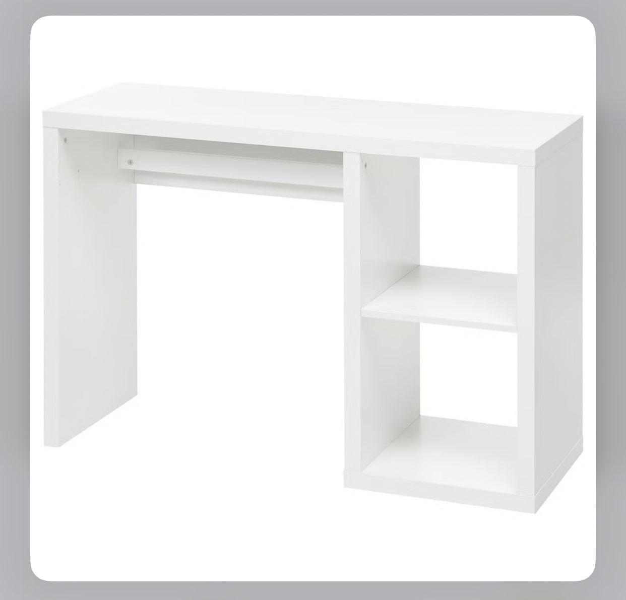IKEA KALLAX Desk, white, 111x39 cm