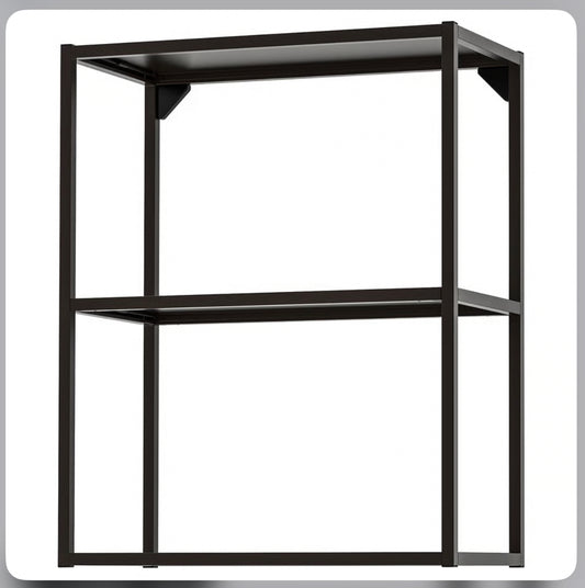 IKEA ENHET Wall fr w shelves, anthracite, 60x30x75 cm