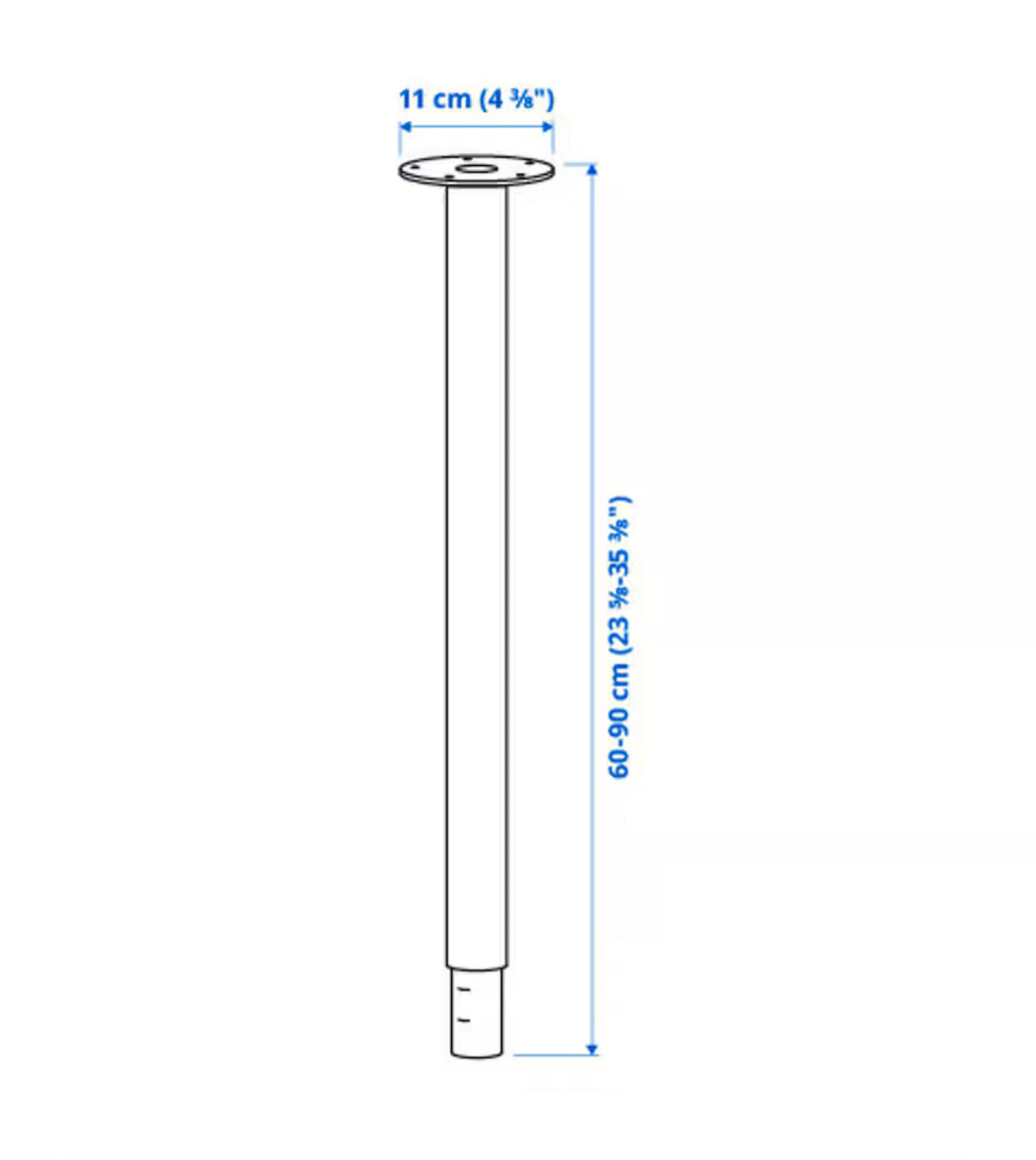 IKEA OLOV Leg, adjustable 60-90cm