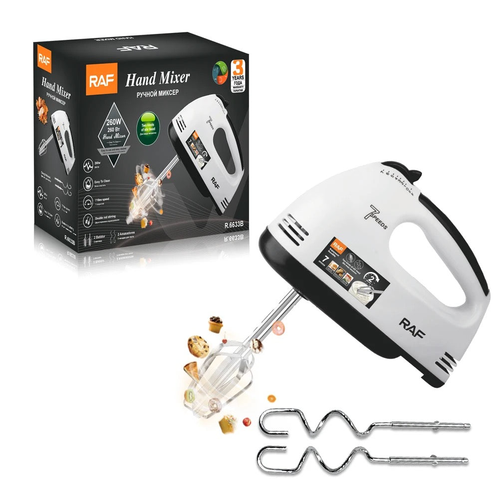 RAF Speed Handheld Mixer, 260W, 18x25 cm
