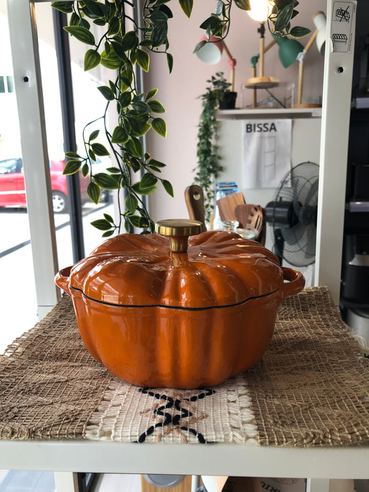 SRÍMUKÄ Pumpkin Cast Iron Enamel Pot