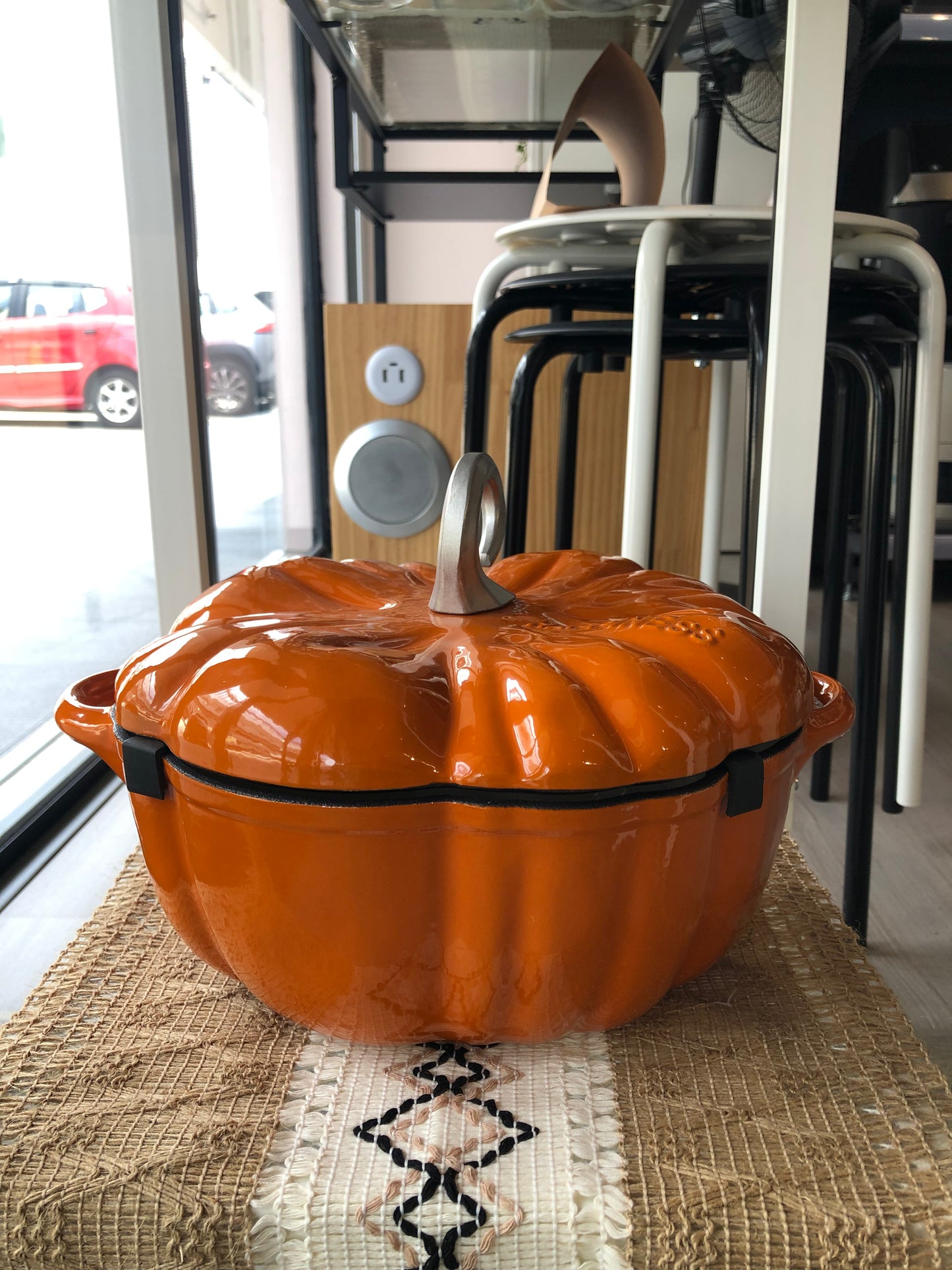 SRÍMUKÄ Pumpkin Cast Iron Enamel Pot
