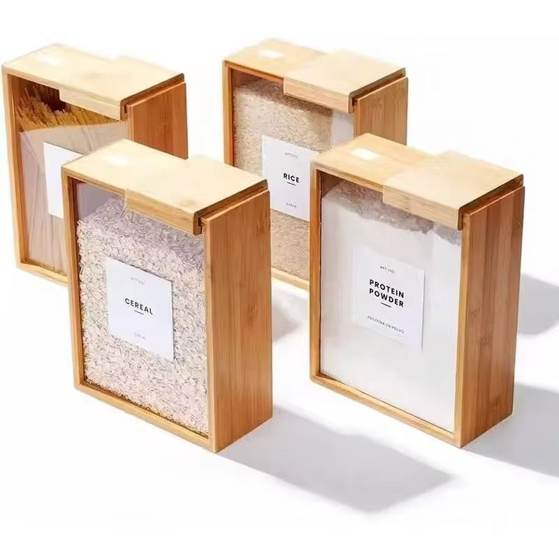 KUTILAPAM Can box container, bamboo, 3L