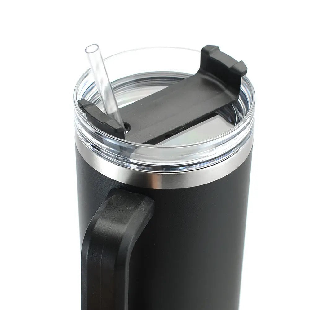 KOŠUÏ Travel Quencher Chambray Tumbler, 40 oz