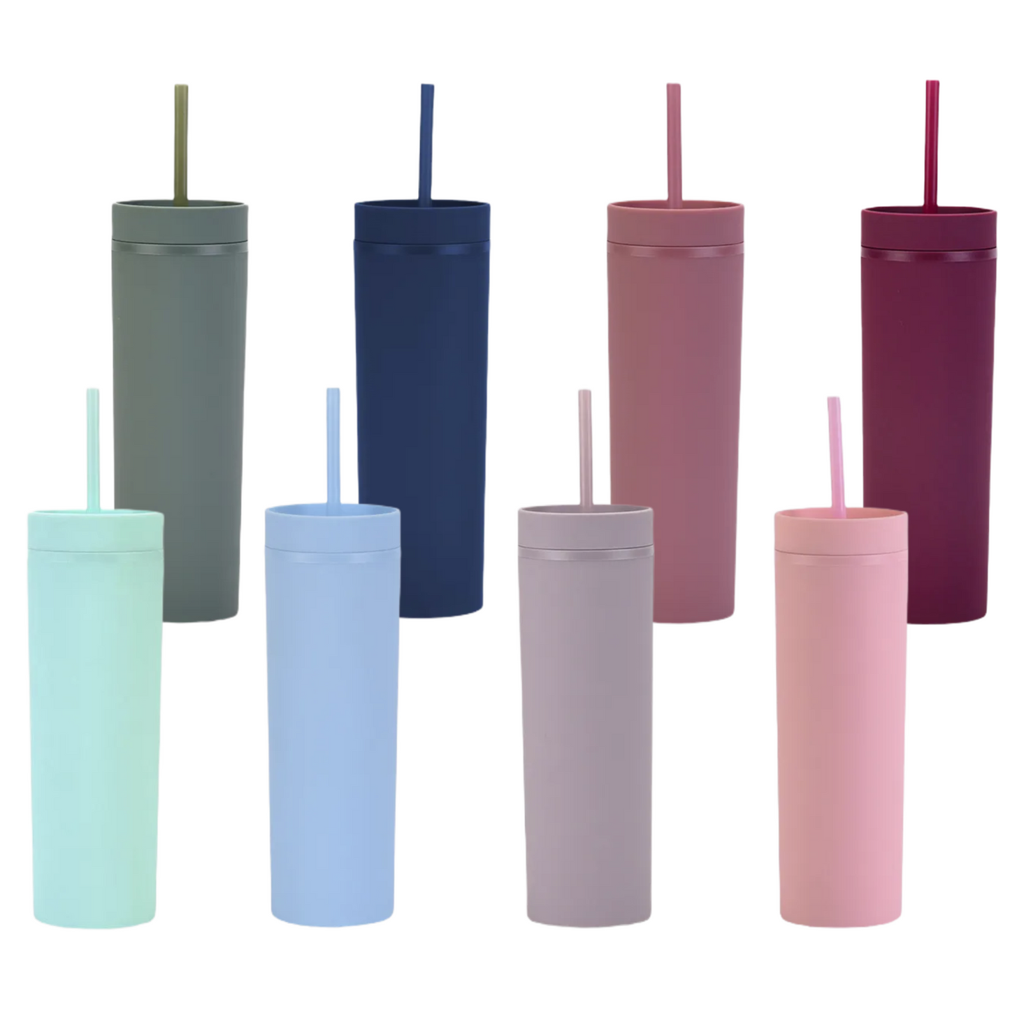 KOŠUÏ double wall Matte Skinny Tumbler, 16oz