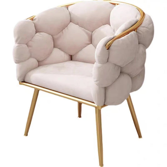 PRIDĒ Cushion Vanity Chair, 53 x 45 x 74 cm, Synthetic/Metal
