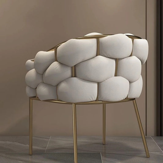 PRIDĒ Cushion Vanity Chair, 53 x 45 x 74 cm, Synthetic/Metal