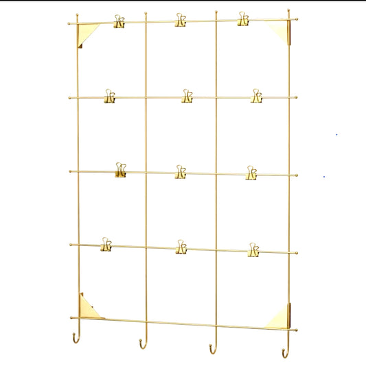 MYRHEDEN
Memo board with clips, brass-colour