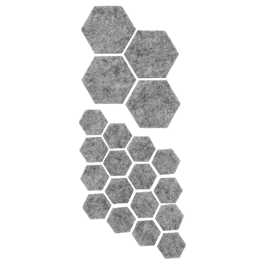 IKEA FIXA Stick-on floor protectors set of 20, grey
