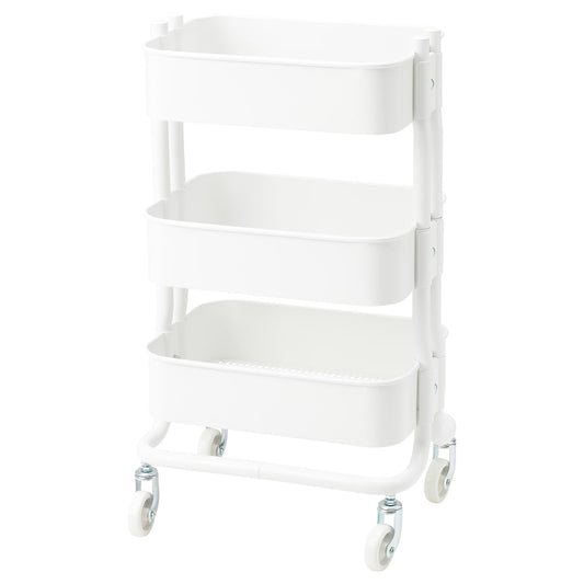 IKEA RÅSHULT Trolley, white, 28x38x65 cm