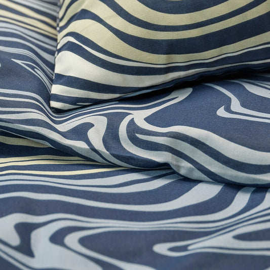 IKEA KLIPPNEJLIKA Duvet cover and pillowcase, blue/multicolour, 150x200/50x80 cm