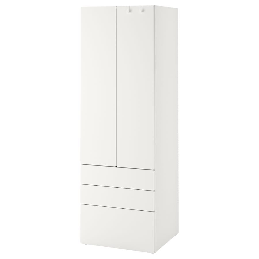 [pre-order] IKEA SMÅSTAD / PLATSA Wardrobe, white with 3 drawers, 60x57x181 cm