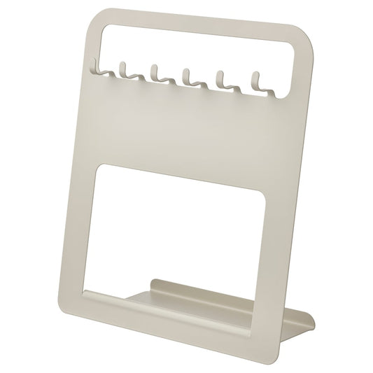 IKEA UPPFYLLD Holder for kitchen utensils, light grey/beige, 28x10 cm