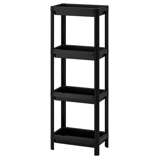 IKEA VESKEN Shelf unit, black, 37x23x101 cm