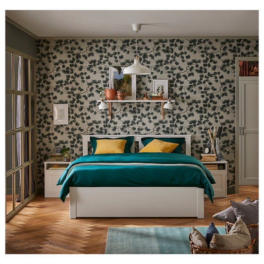[pre-order] IKEA SONGESAND Bed frame, white/Luröy, 150x200 cm