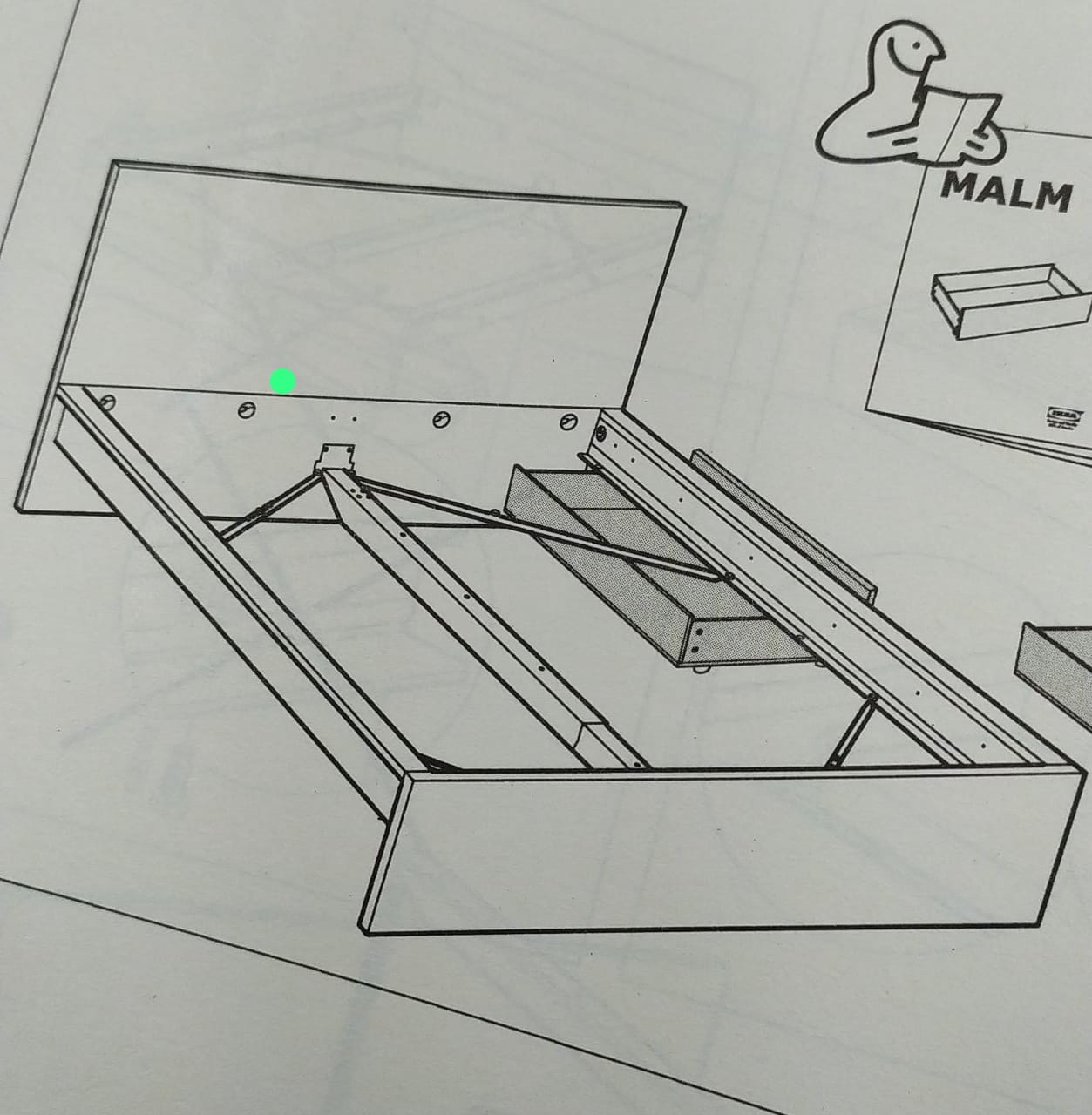 lKEA MALM Bed frame, high, Black/Luröy, 150x200 cm