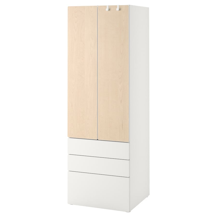 [pre-order] IKEA SMÅSTAD / PLATSA Wardrobe, white with 3 drawers, 60x57x181 cm