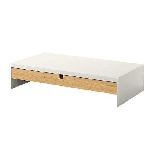 IKEA ELLOVEN Monitor stand with drawer, white