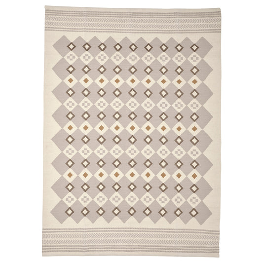 IKEA VÄGNÄT Rug, flatwoven, off-white grey/handmade, 200x300 cm