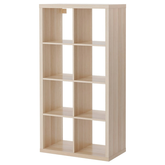 IKEA KALLAX Shelving unit, white stained oak effect77x147 cm