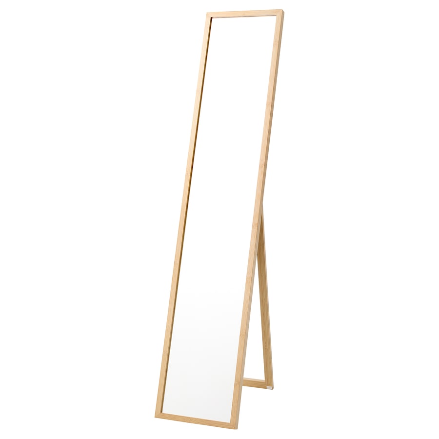 IKEA VÄRSNÄS Standing mirror, bamboo, 30x150 cm