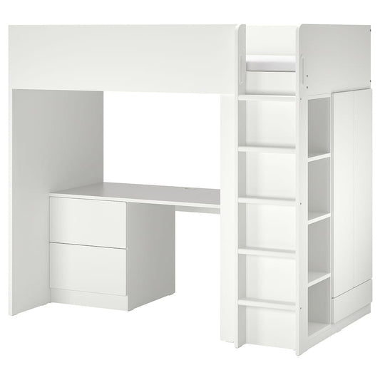 [pre-order] IKEA SMÅSTAD Loft bed, white white/with desk with 3 drawers, 90x200 cm