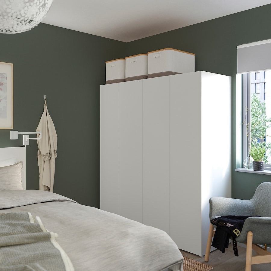 [pre-order] IKEA PLATSA Wardrobe with 4 doors, white/Fonnes white, 160x57x181 cm