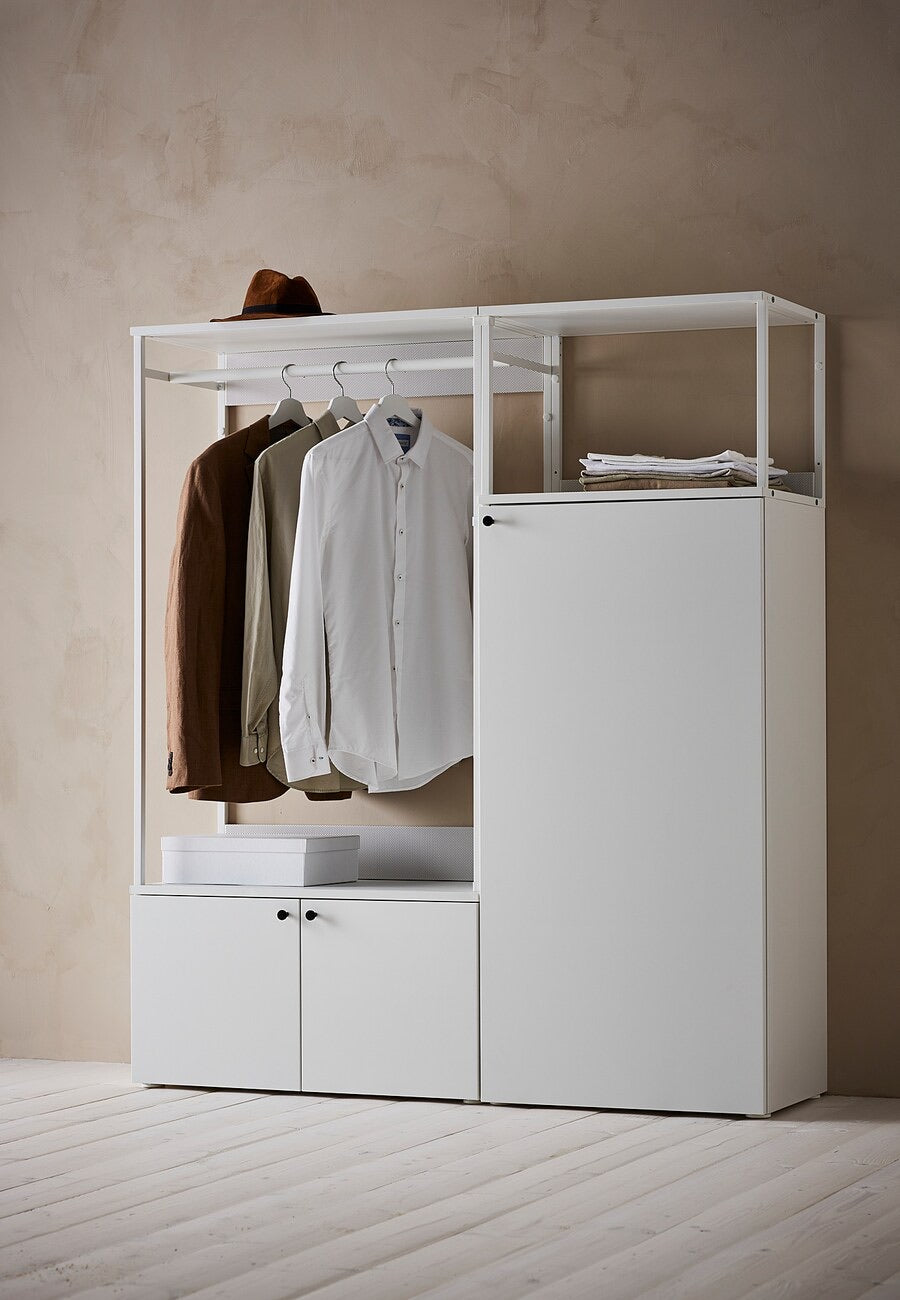 [pre-order] IKEA PLATSA Wardrobe with 3 doors, white/Fonnes white, 140x42x161 cm