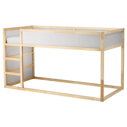 IKEA KURA Reversible bed, white/pine, 90x200 cm