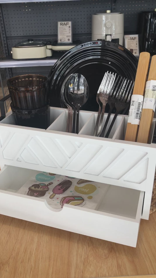 KUTILAPAM Utensil caddy, white