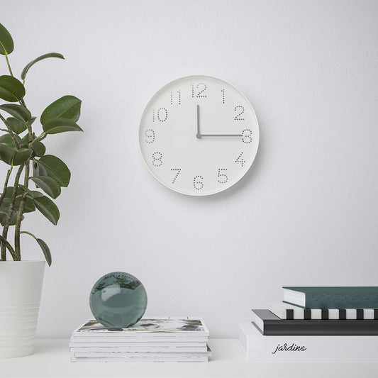 TROMMA Wall clock, white, 25cm