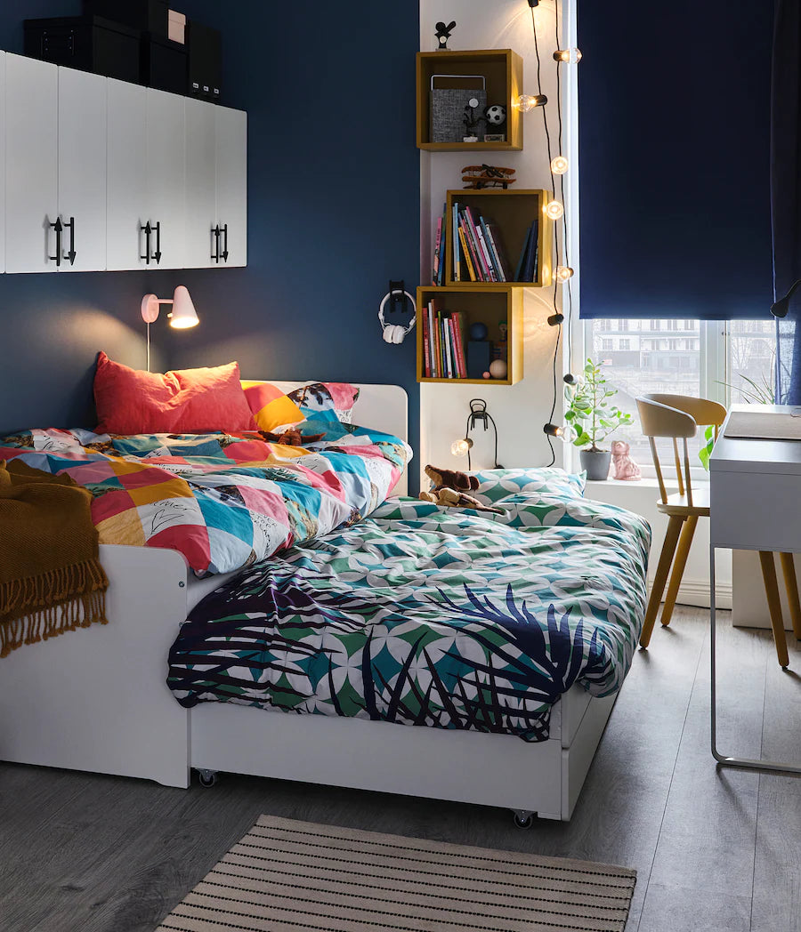 [pre-order] IKEA SLÄKT Bed frame with underbed and storage, white 90x200 cm