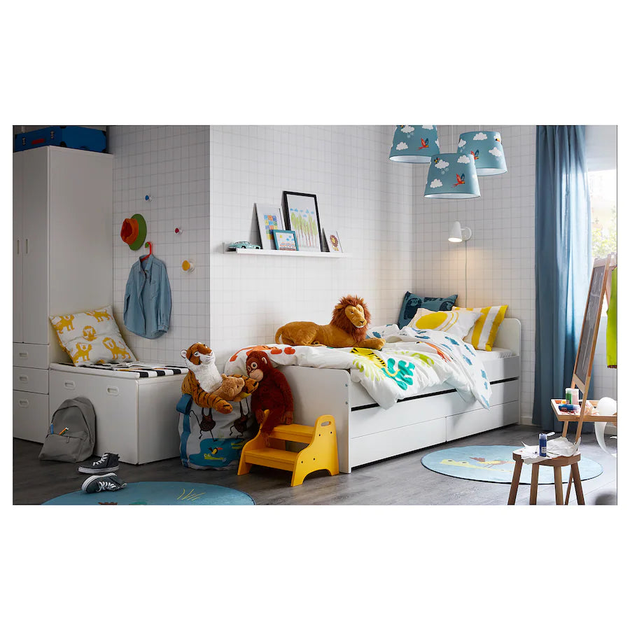[pre-order] IKEA SLÄKT Bed frame with underbed and storage, white 90x200 cm