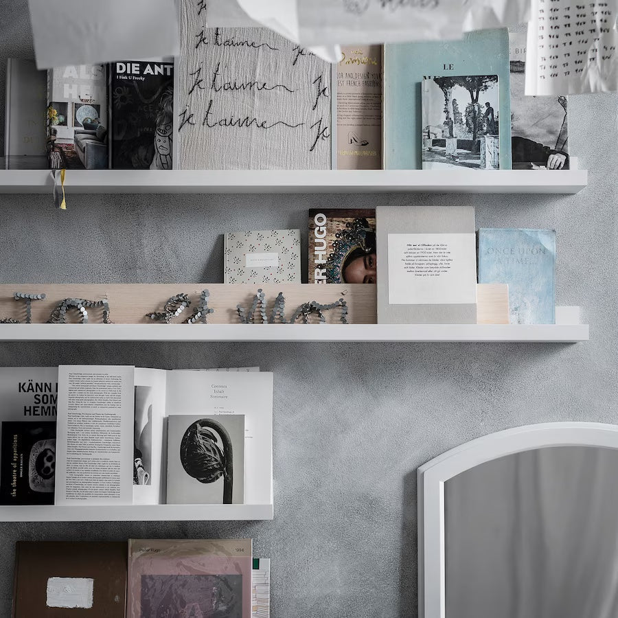 MOSSLANDA Picture ledge, black, 115 cm