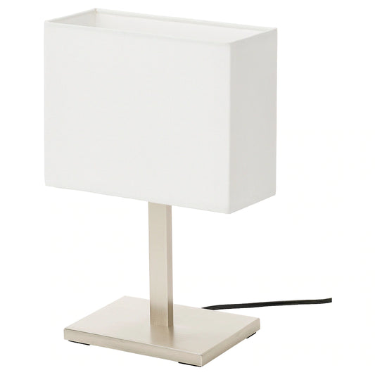 TOMELILLA Table lamp, nickel-plated/white36 cm