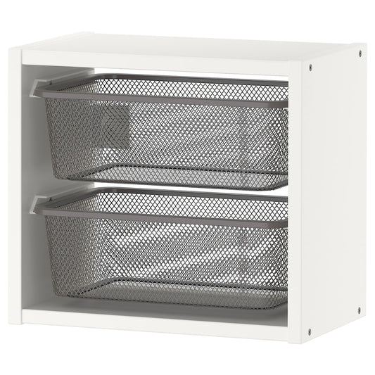 IKEA TROFAST Wall storage, white/dark grey, 34x21x30 cm