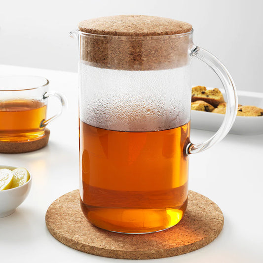 IKEA 365+ Jug set, clear glass/coaster, 1.5 l/36 cl