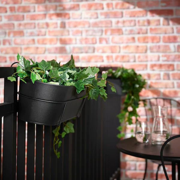 VITLÖK Flower box with holder - in/outdoor