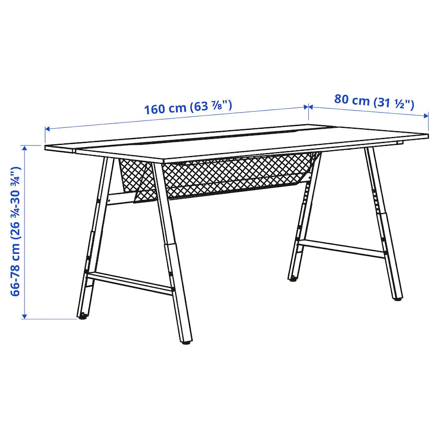 [pre-order] IKEA UTESPELARE Gaming desk, black, 160x80 cm