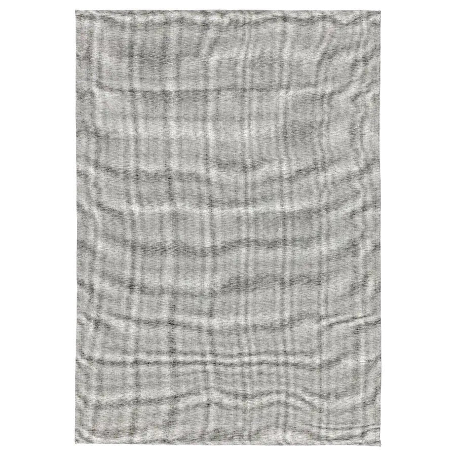 TIPHEDE Rug, flatwoven, black/natural155x220 cm