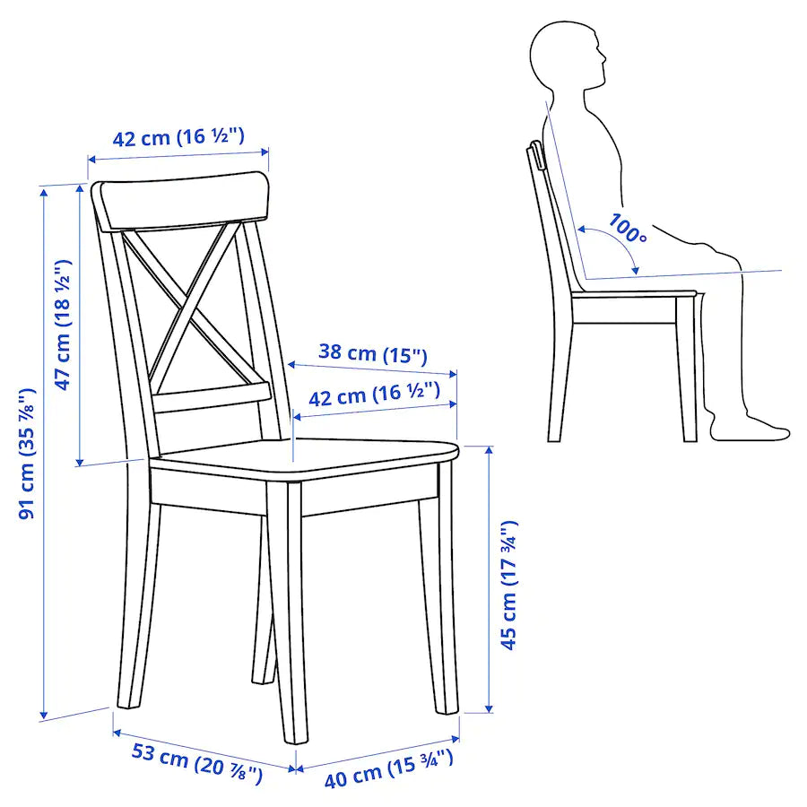 [pre-order] EKEDALEN / INGOLF Table and 4 chairs, white/white, 80/120 cm