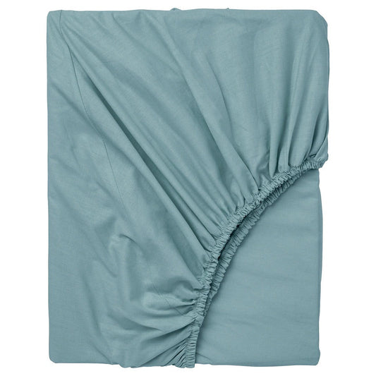 DVALA Fitted sheet, light blue90x200 cm
