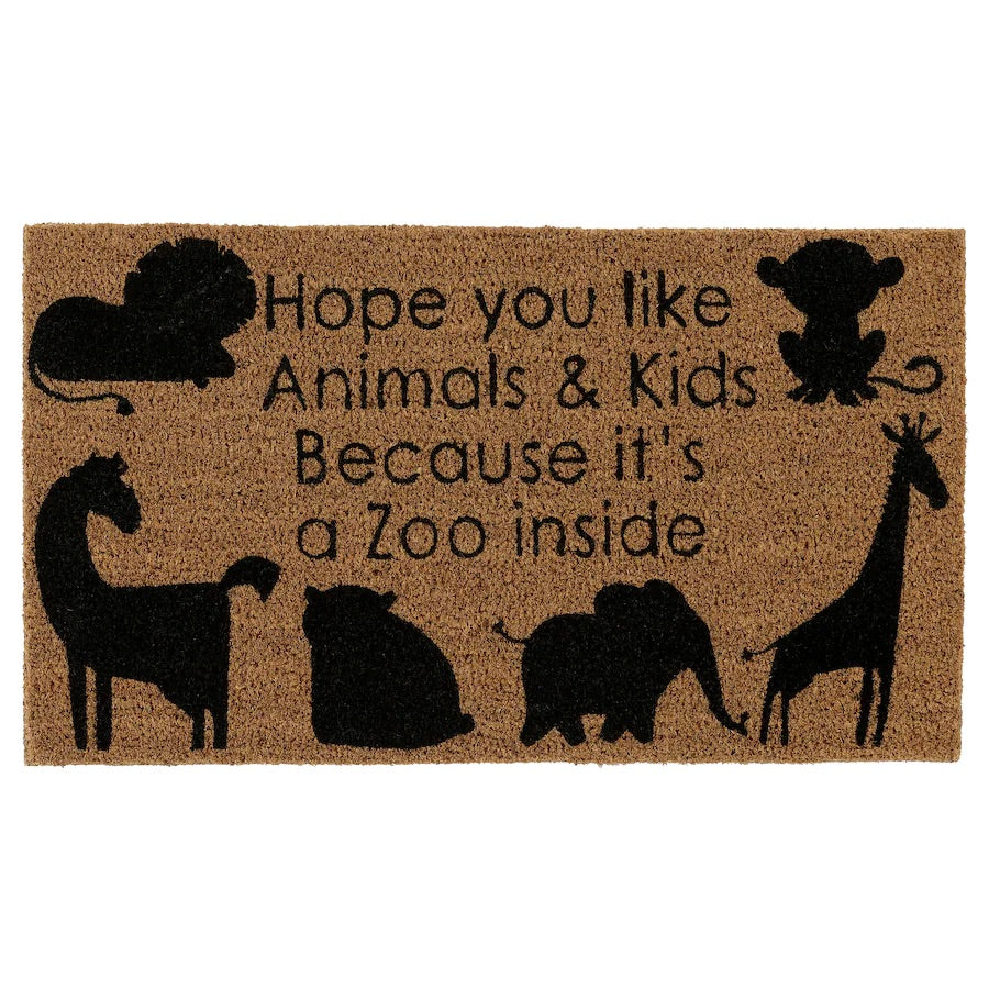 BÖRGLUM Door mat, natural/black40x70 cm